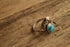 Turquoise Flower Ring - Size 7